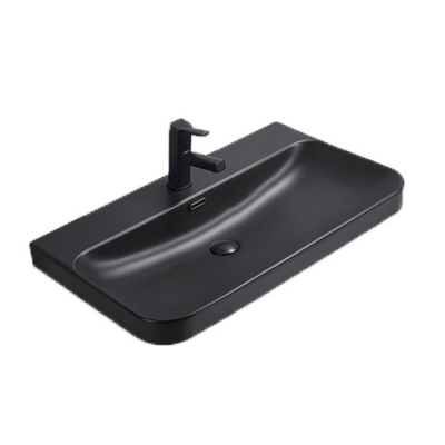 Раковина Gid Bm9580s 72211 встраиваемая сверху черная матовая 81x46.5x16.5