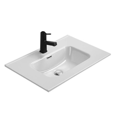 Раковина Gid 9070s 71156 встраиваемая сверху белая 71x46.5x17