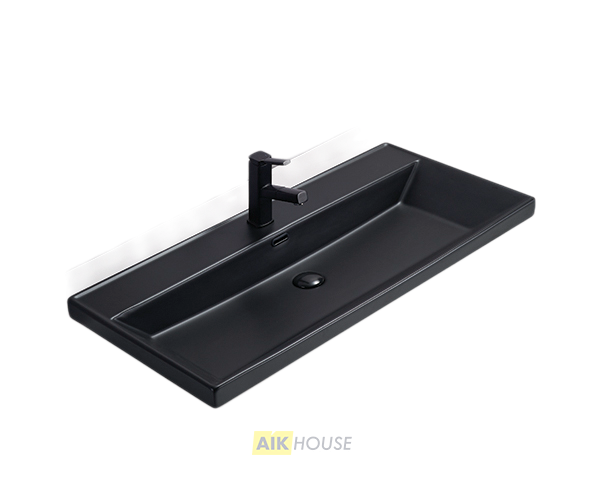 Раковина Gid Bm5510s 72204 встраиваемая сверху черная матовая 101x46.5x15