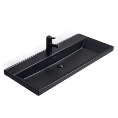 Раковина Gid Bm5510s 72204 встраиваемая сверху черная матовая 101x46.5x15