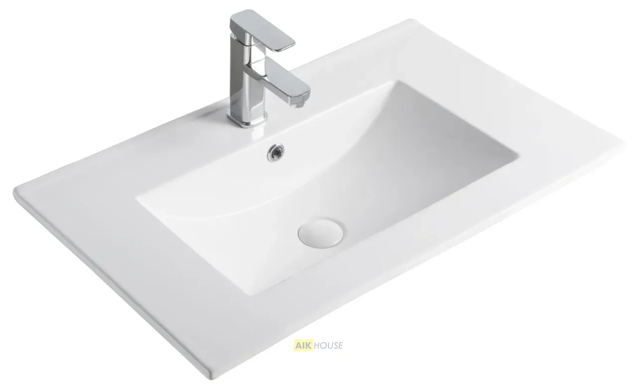 Раковина Gid 9070e 71102 встраиваемая сверху белая 71x46.5x17