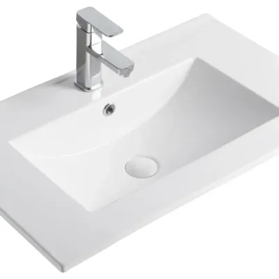Раковина Gid 9070e 71102 встраиваемая сверху белая 71x46.5x17