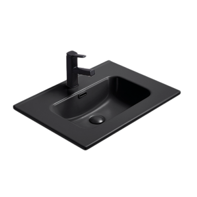 Раковина Gid Bm9060s 72208 встраиваемая сверху черная матовая 61x46.5x17