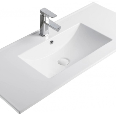 Раковина Gid 9010e 71106 встраиваемая сверху белая 101.5x46.5x17
