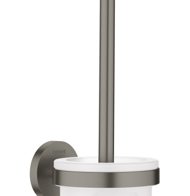 Туалетный ёршик GROHE Essentials с держателем, тёмный графит матовый 40374AL1
